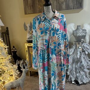 Tolani Multicolor Abstract Blouse